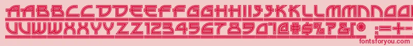 DriveThruNf Font – Red Fonts on Pink Background