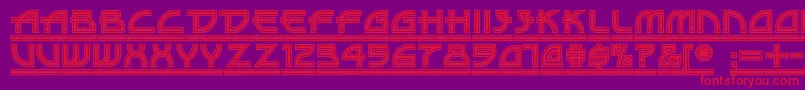 DriveThruNf Font – Red Fonts on Purple Background