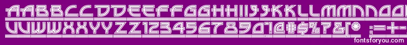 DriveThruNf Font – White Fonts on Purple Background
