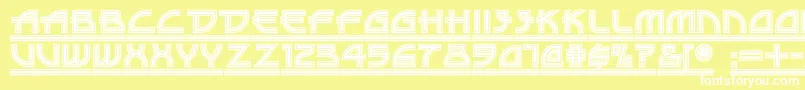 DriveThruNf Font – White Fonts on Yellow Background