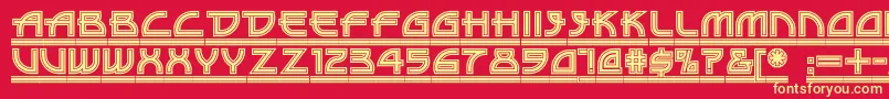 DriveThruNf Font – Yellow Fonts on Red Background