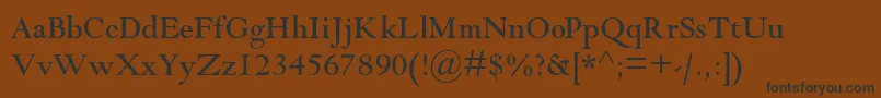 Goudymodernmtstd-fontti – mustat fontit ruskealla taustalla