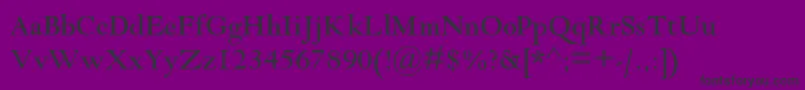 Goudymodernmtstd-Schriftart – Schwarze Schriften auf violettem Hintergrund