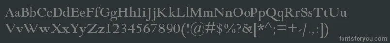 Шрифт Goudymodernmtstd – серые шрифты на чёрном фоне