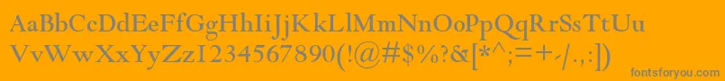 Шрифт Goudymodernmtstd – серые шрифты на оранжевом фоне