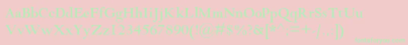 Goudymodernmtstd-fontti – vihreät fontit vaaleanpunaisella taustalla