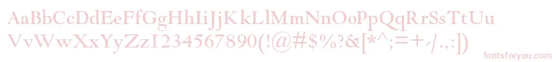 Goudymodernmtstd-fontti – vaaleanpunaiset fontit valkoisella taustalla