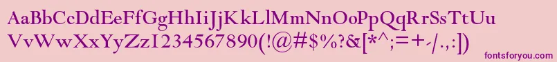 Goudymodernmtstd Font – Purple Fonts on Pink Background