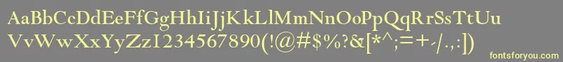 Goudymodernmtstd-fontti – keltaiset fontit harmaalla taustalla