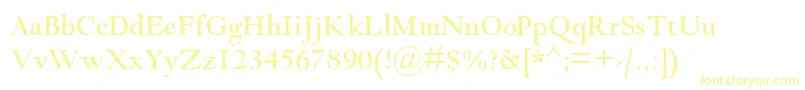 Goudymodernmtstd-fontti – keltaiset fontit valkoisella taustalla