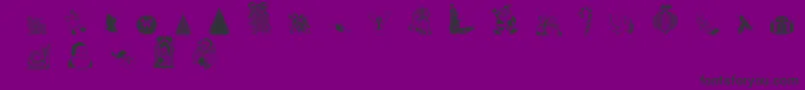 Christmasdebbie-Schriftart – Schwarze Schriften auf violettem Hintergrund