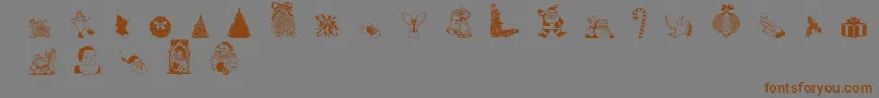 Christmasdebbie Font – Brown Fonts on Gray Background