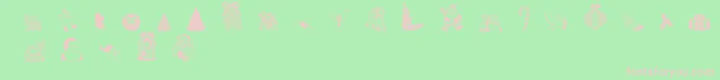 Christmasdebbie Font – Pink Fonts on Green Background