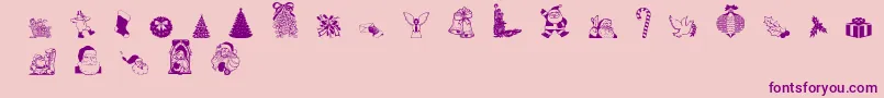 Christmasdebbie Font – Purple Fonts on Pink Background
