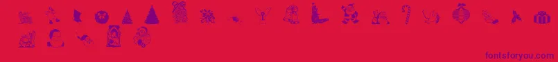 Christmasdebbie Font – Purple Fonts on Red Background