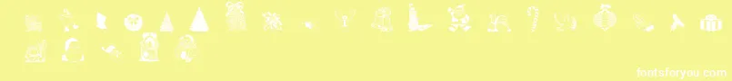 Christmasdebbie Font – White Fonts on Yellow Background