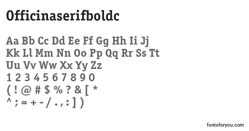 Officinaserifboldc-fontti – aakkoset, numerot, erikoismerkit