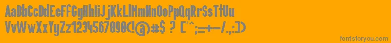 Build Font – Gray Fonts on Orange Background