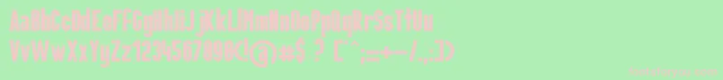 Build-fontti – vaaleanpunaiset fontit vihreällä taustalla