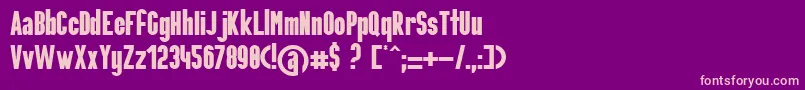 Build Font – Pink Fonts on Purple Background