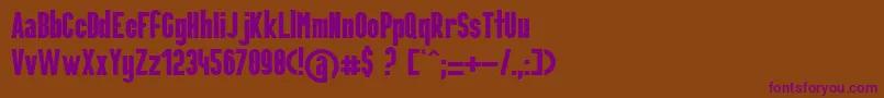 Шрифт Build – фиолетовые шрифты на коричневом фоне