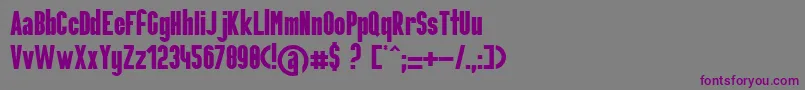 Шрифт Build – фиолетовые шрифты на сером фоне