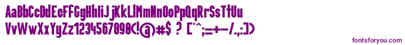 Build-fontti – violetit fontit valkoisella taustalla