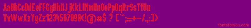 フォントBuild – 紫の背景に赤い文字
