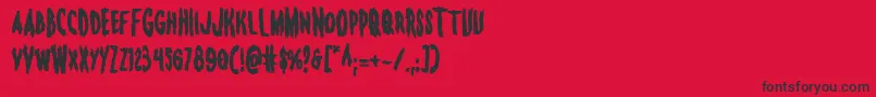 Monsteramabold Font – Black Fonts on Red Background