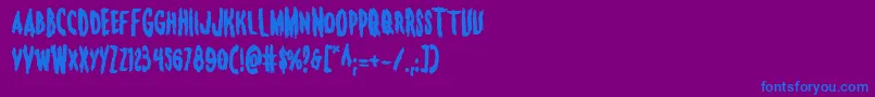 Monsteramabold Font – Blue Fonts on Purple Background