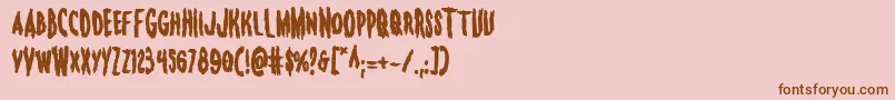 Monsteramabold Font – Brown Fonts on Pink Background