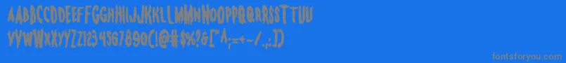 Monsteramabold-Schriftart – Graue Schriften auf blauem Hintergrund