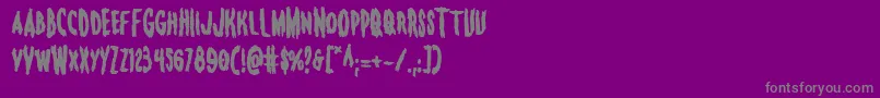 フォントMonsteramabold – 紫の背景に灰色の文字