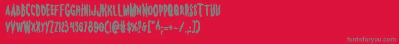 フォントMonsteramabold – 赤い背景に灰色の文字