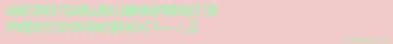 Monsteramabold Font – Green Fonts on Pink Background