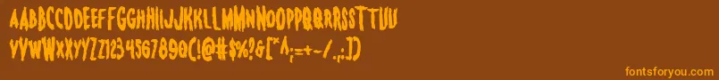 Monsteramabold Font – Orange Fonts on Brown Background