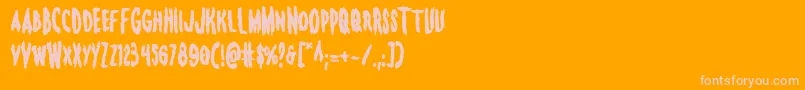 Monsteramabold Font – Pink Fonts on Orange Background