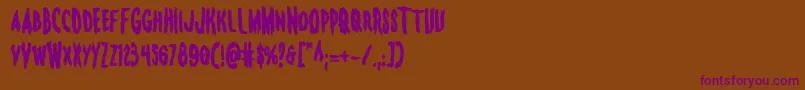 Monsteramabold Font – Purple Fonts on Brown Background