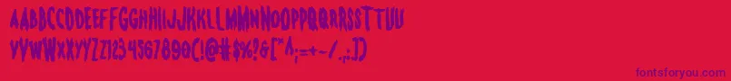 Monsteramabold Font – Purple Fonts on Red Background