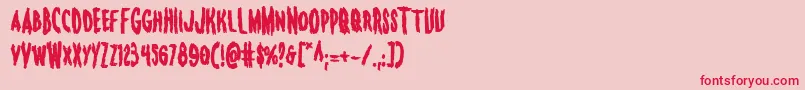 Monsteramabold Font – Red Fonts on Pink Background