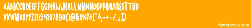 Monsteramabold Font – White Fonts on Orange Background