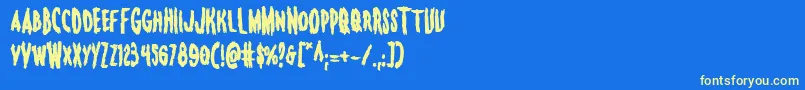 Monsteramabold Font – Yellow Fonts on Blue Background