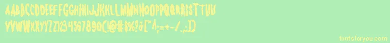 Monsteramabold Font – Yellow Fonts on Green Background