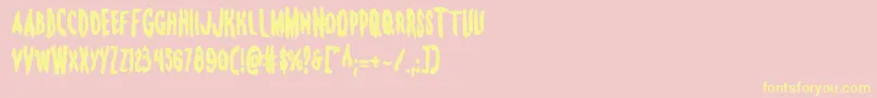 Monsteramabold Font – Yellow Fonts on Pink Background