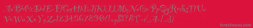 PartyLetPlain.1.0 Font – Gray Fonts on Red Background