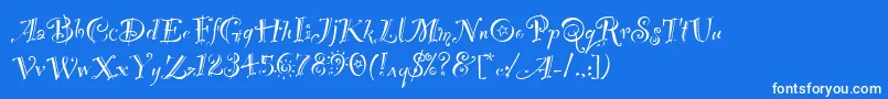 フォントPartyLetPlain.1.0 – 青い背景に白い文字