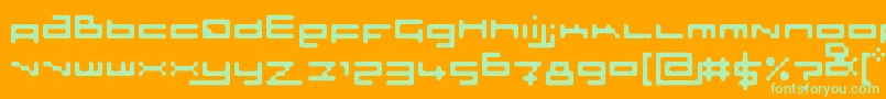SlothRounded Font – Green Fonts on Orange Background