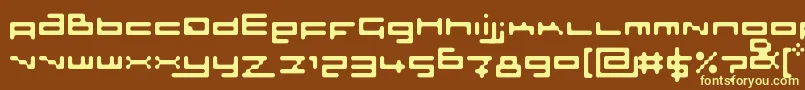 SlothRounded Font – Yellow Fonts on Brown Background