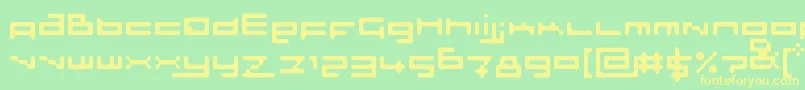 SlothRounded Font – Yellow Fonts on Green Background