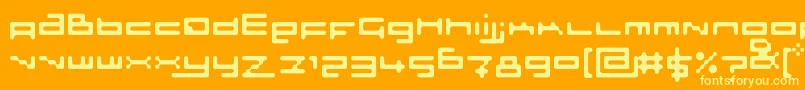 SlothRounded Font – Yellow Fonts on Orange Background